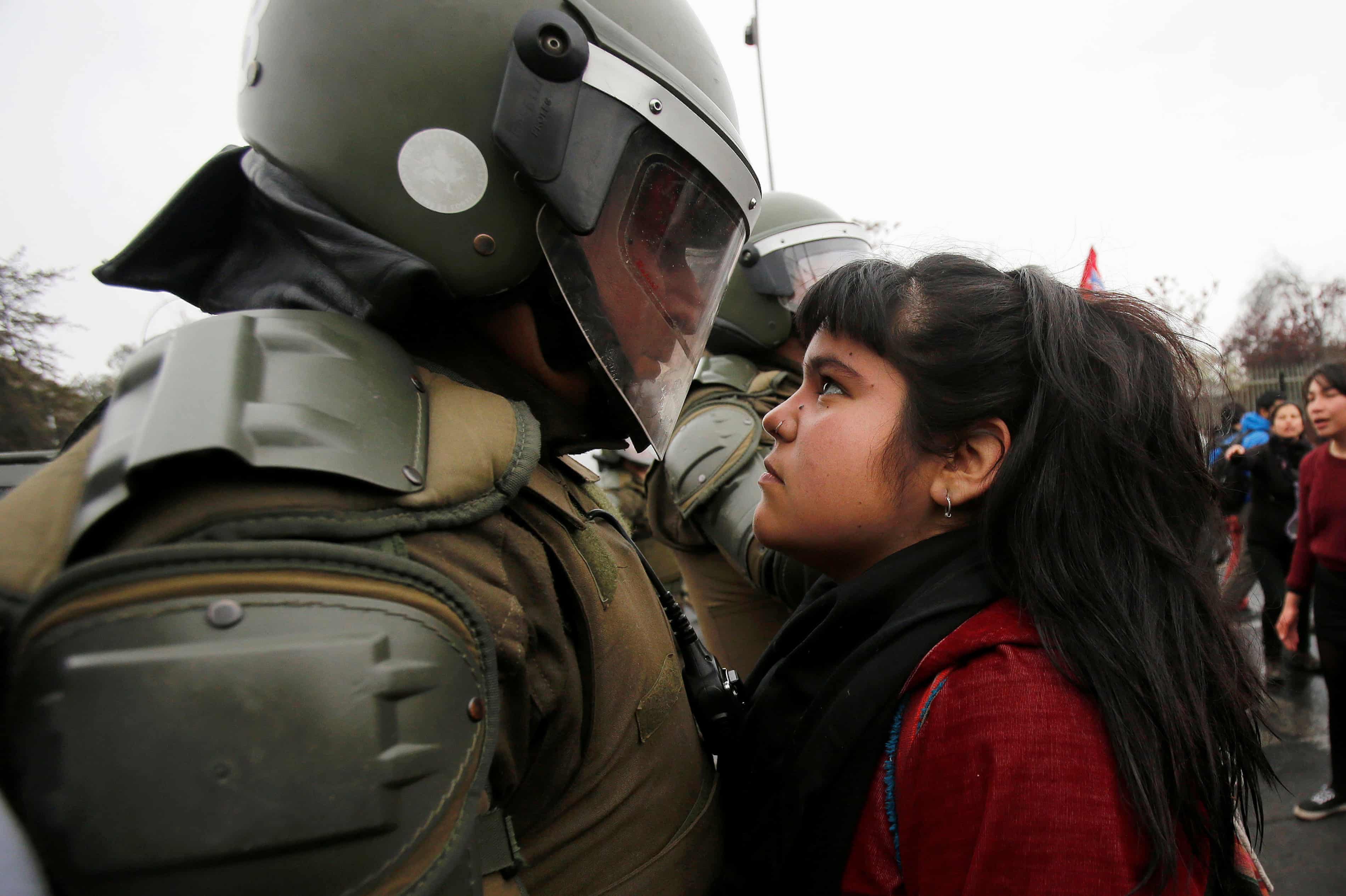 Santiago, Chile · 2016 — Facing the police