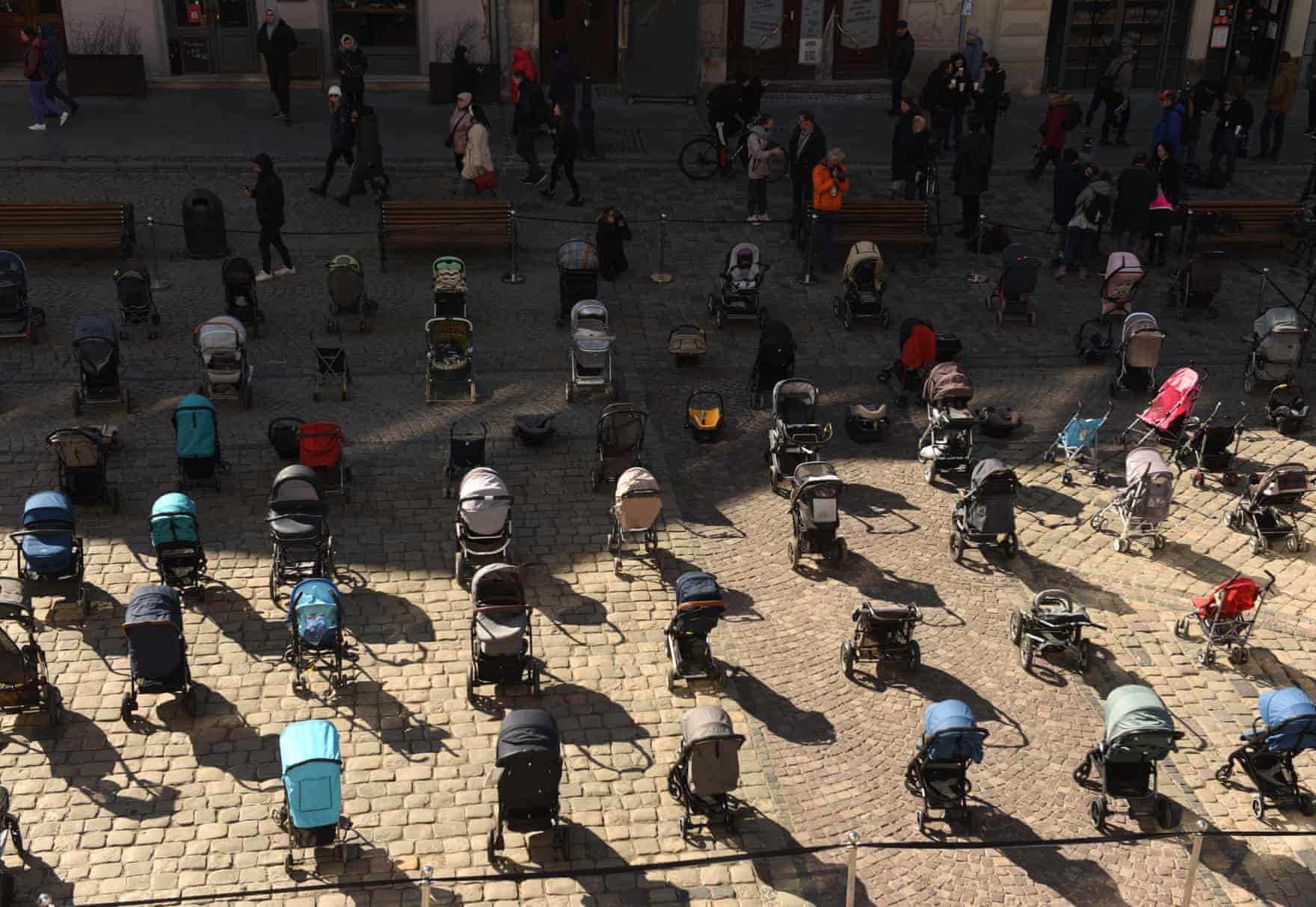 Lviv, Ukraine · 2022 — Empty prams remember children