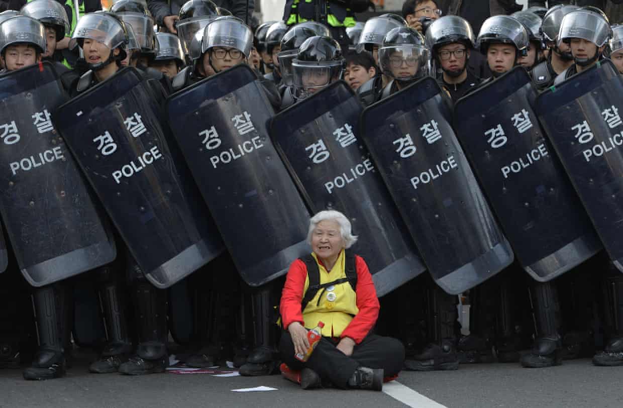 Seoul, South Korea · 2015 — Sitting in the police’s path