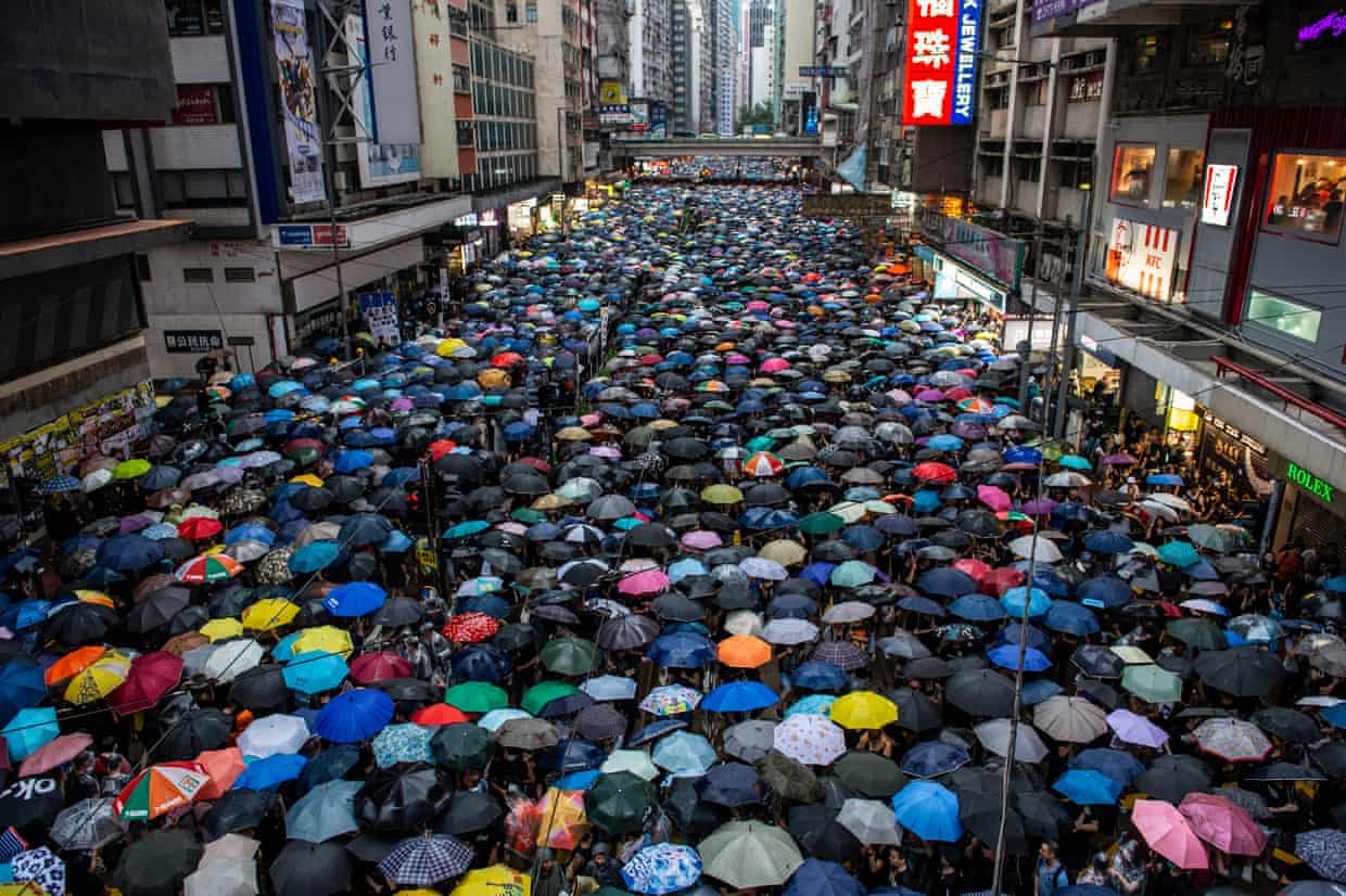 Hong Kong · 2019 — Umbrellas fill the streets